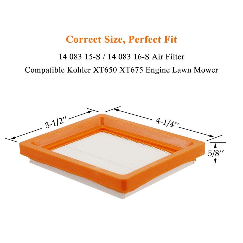 Ferilter 1408315-S Air Filter for Kohler XT650 XT675 149CC Air Filter for Toro 20371 20377 20378 22â€ recycler Lawn Mower Lawn Boy Huaqvarna 6.5hp 6.75 hp Mower Air Cleaner â€“ 4 Pack - Image 4